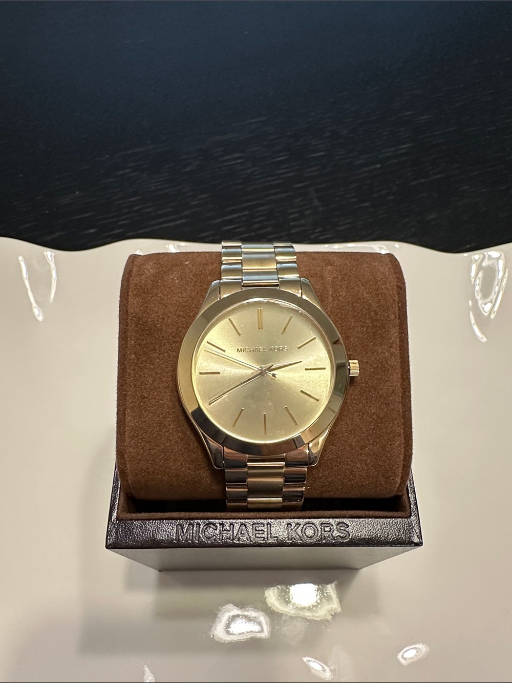 Michael Kors Gold Slim Runway Watch